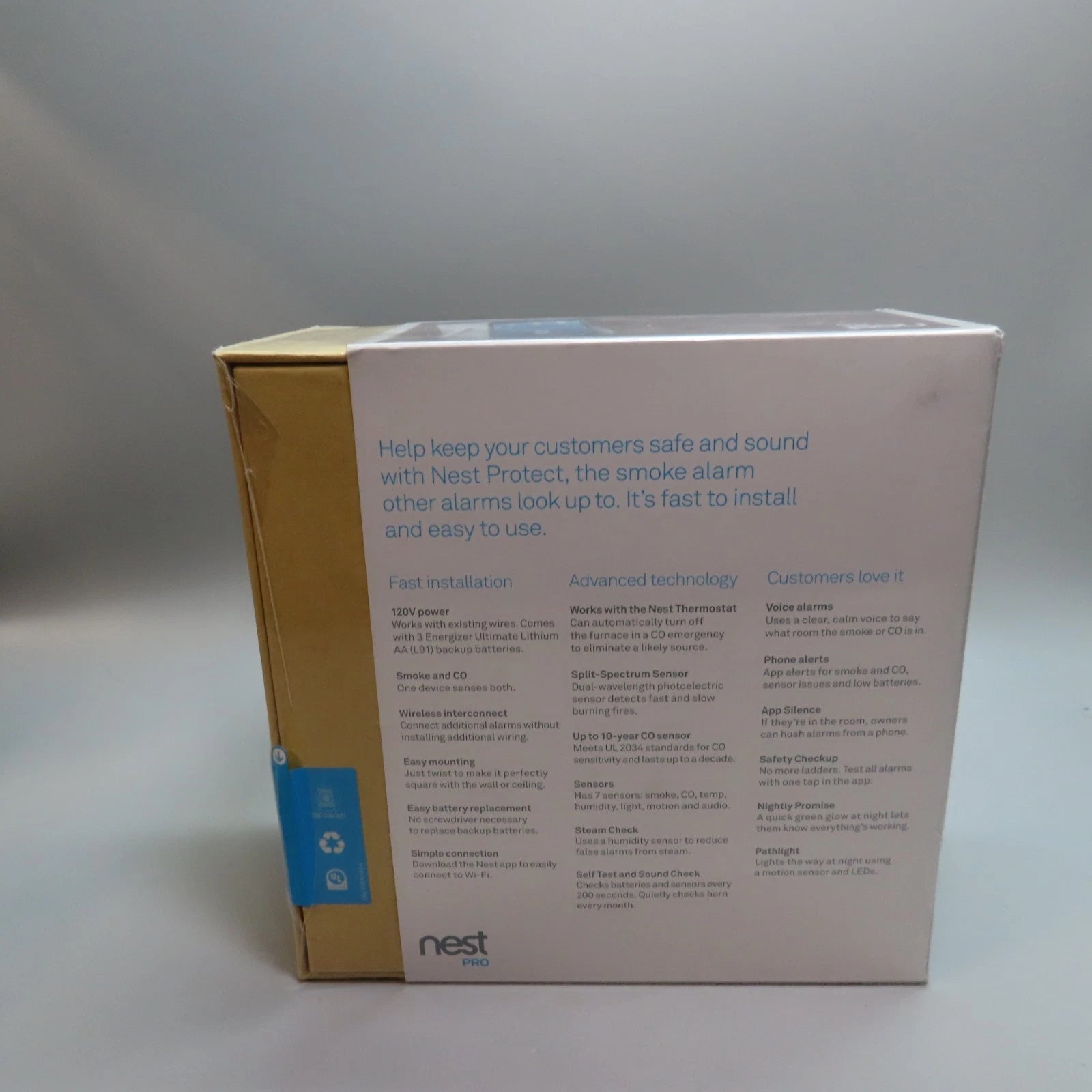 Google Nest Protect 2nd Generation (Wired) Smart Smoke And Carbon Monoxide Detector Alarm