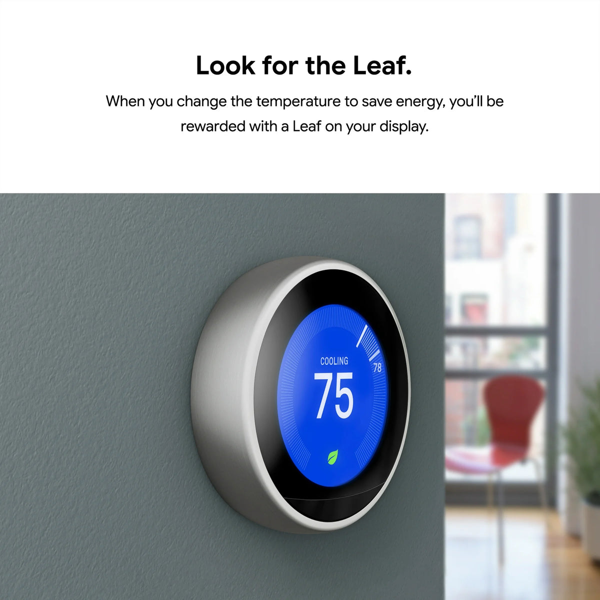 Google Nest 3rd Generation Learning Smart Thermostat - Stainless Steel