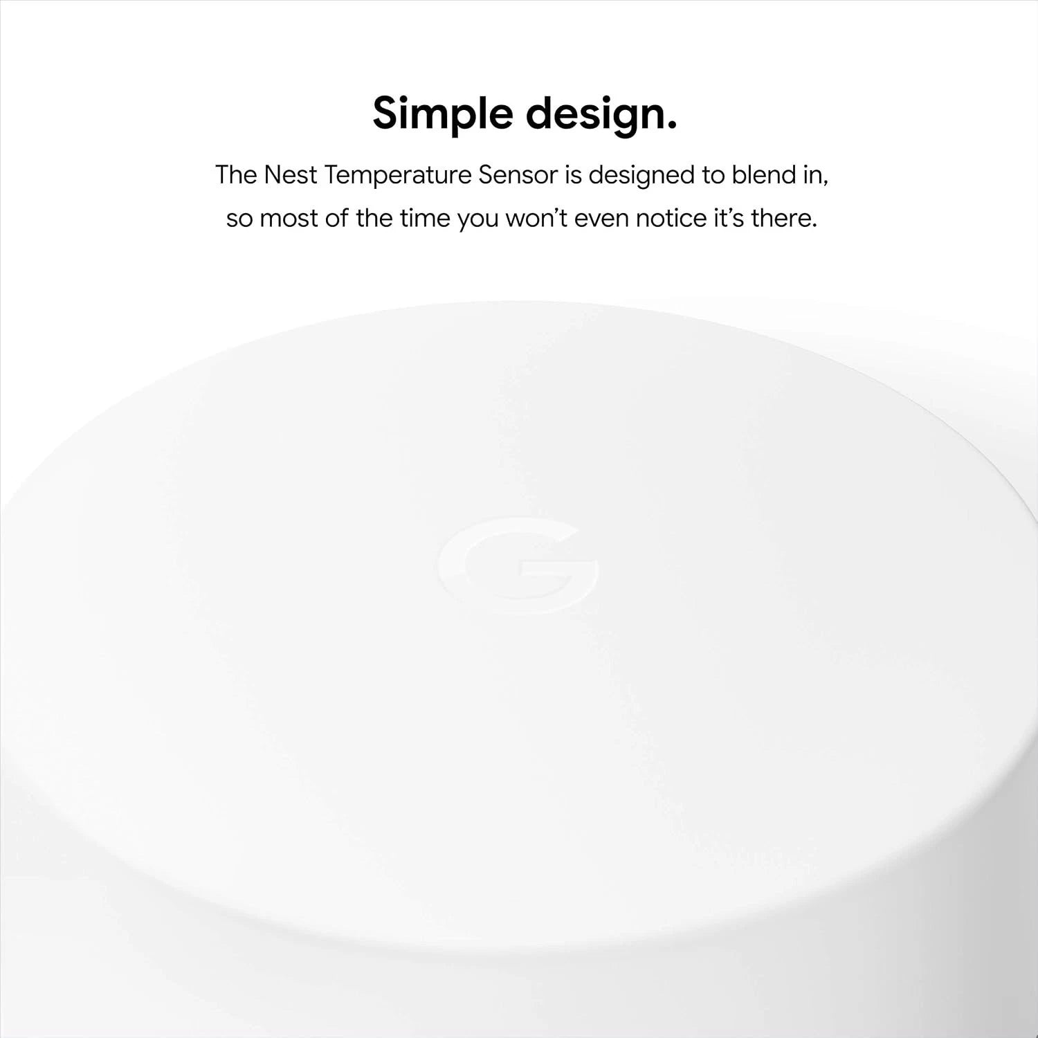 Google Nest Smart Home Wi-Fi Temperature Sensor T5000SF (Battery Powered), White