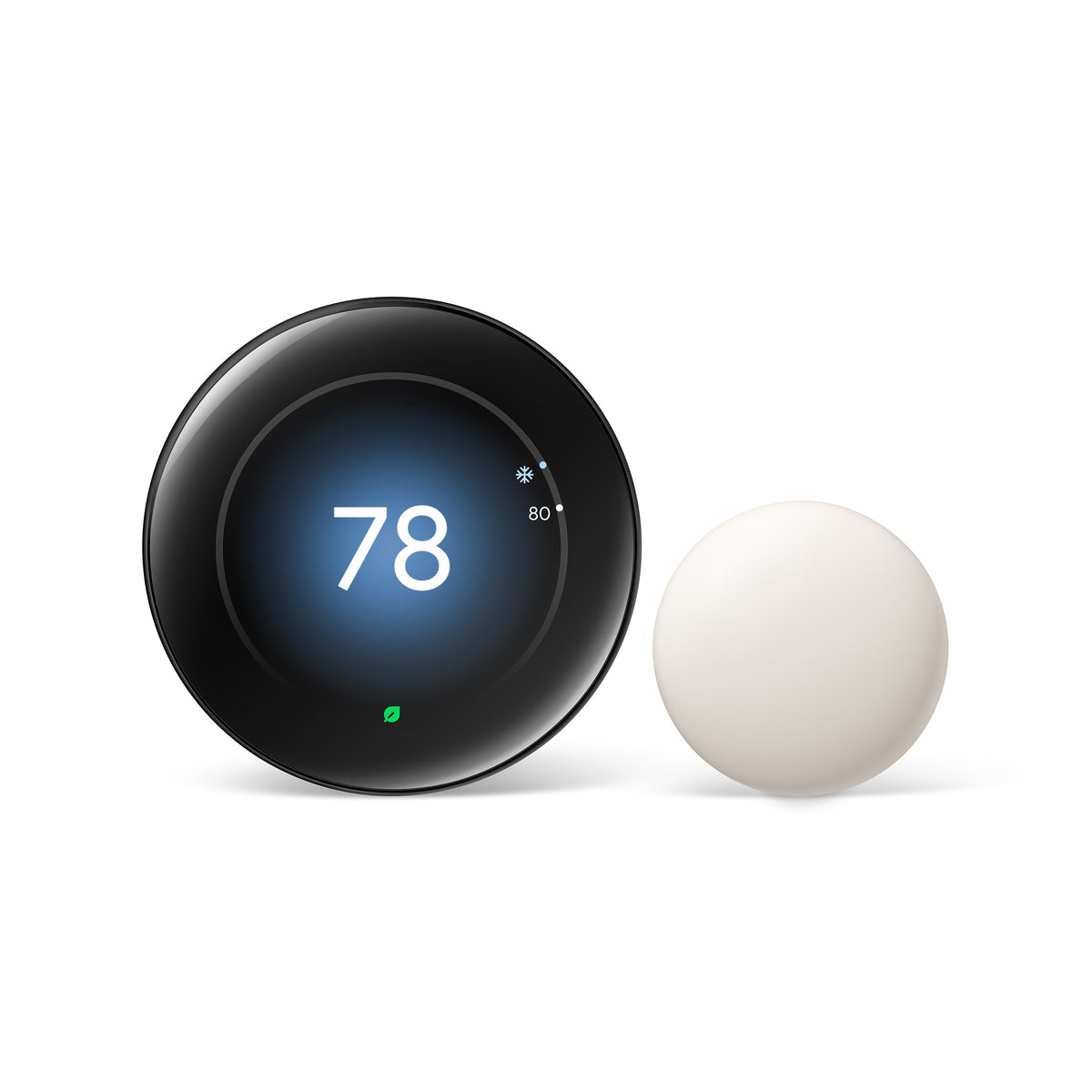 Google Nest 4th Generation Learning Smart Thermostat with Temperature Sensor - Polished Silver