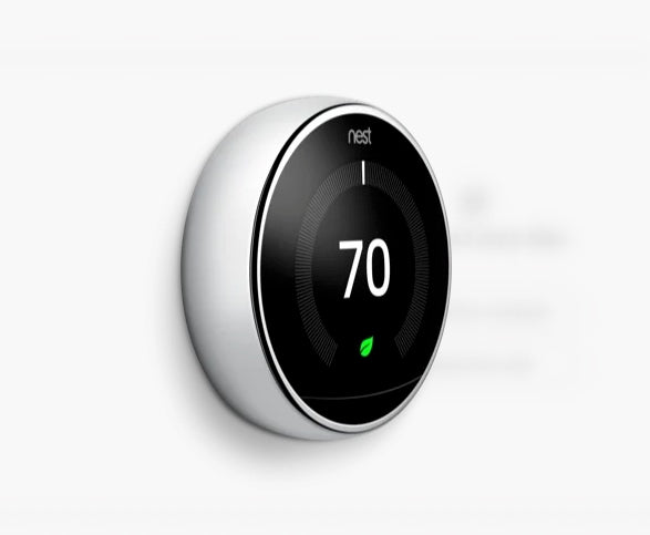 Google Nest 3rd Generation Learning Smart Thermostat - Polished Steel