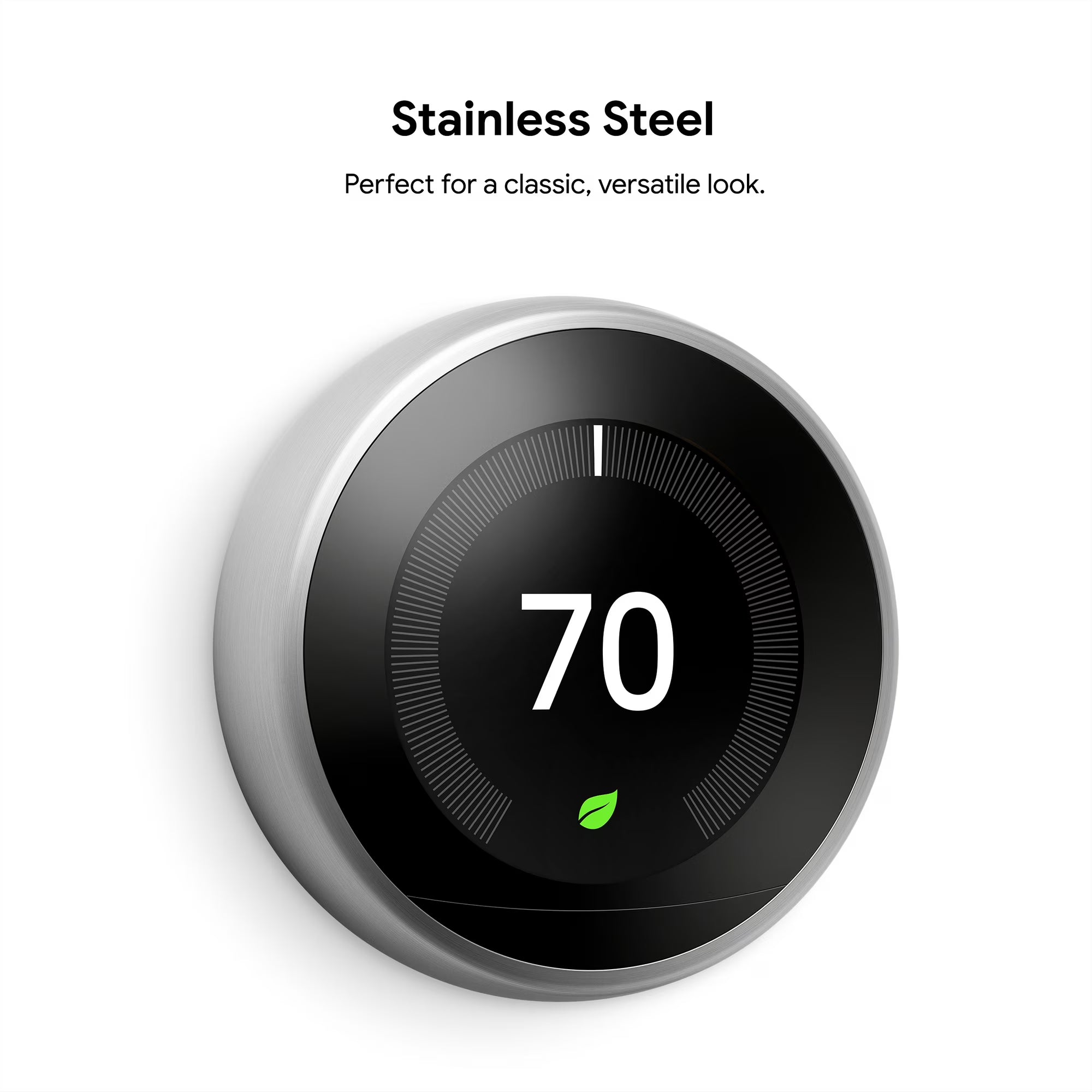 Google Nest 3rd Generation Learning Smart Thermostat - Stainless Steel